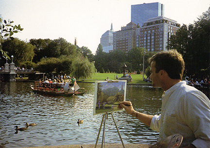 Painting in the Boston Public Garden, 1996